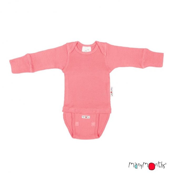 ManyMonths Natural Wollies Body/Shirt Long Sleeve Peach Bud ManyMonths