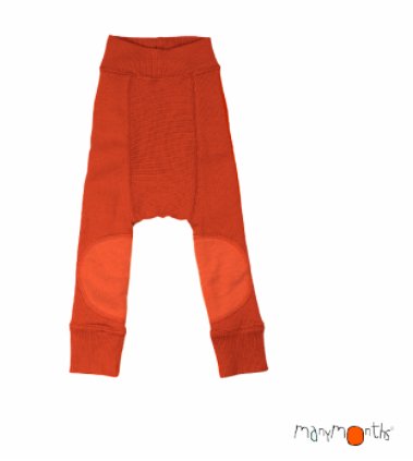 ManyMonths Natural Wollies Longies with Knee Patches Rooibos Red ManyMonths