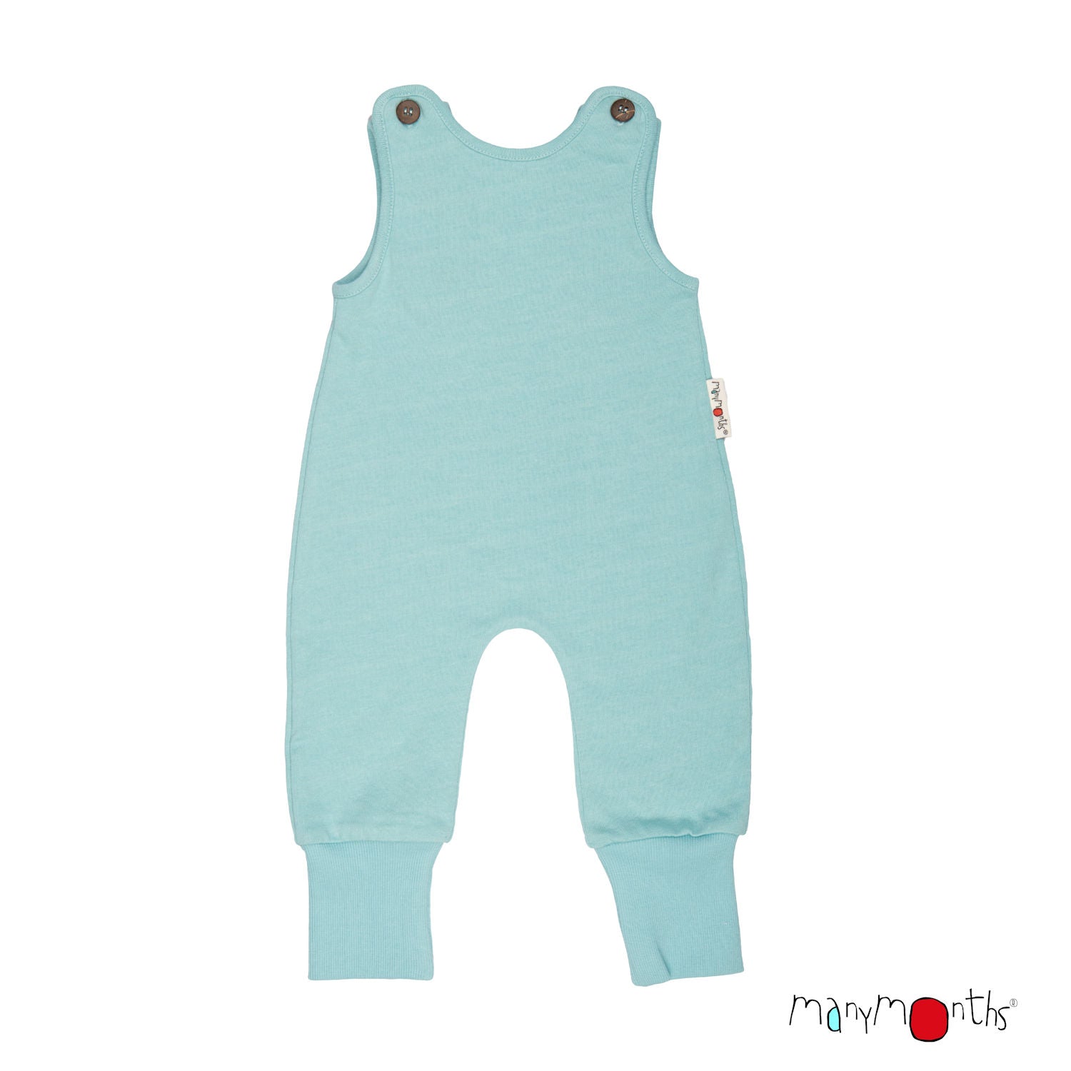 ManyMonths Romper Playsuit Hanf - Angel Turquoise - Familienbande