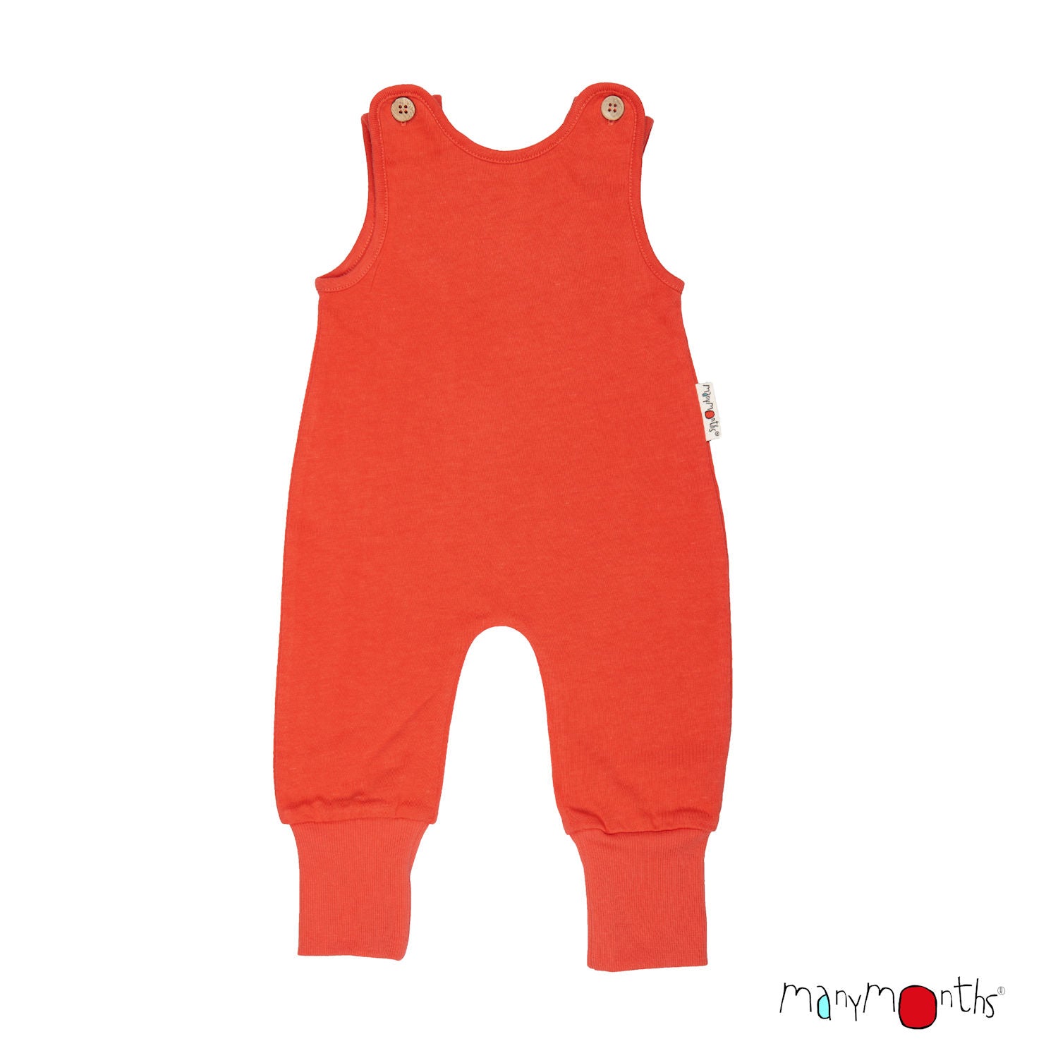 ManyMonths Romper Playsuit Hanf - Poppy Red Familienbande