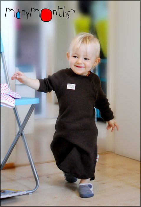 ManyMonths Schlafsack mit Verlängerung - Foggy Black - Familienbande