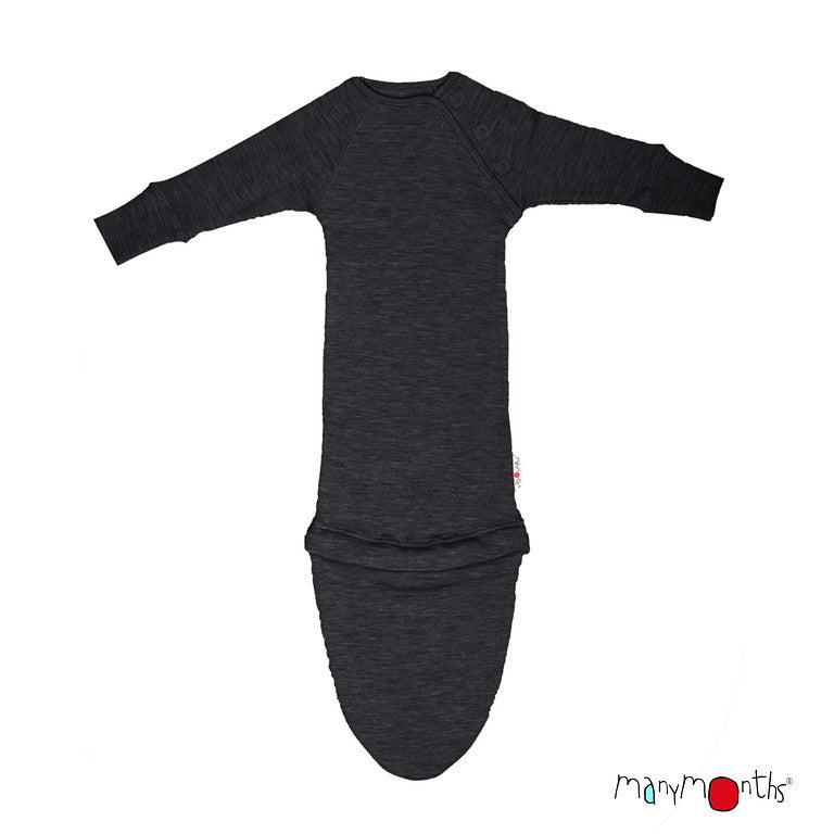 ManyMonths Schlafsack mit Verlängerung - Foggy Black - Familienbande