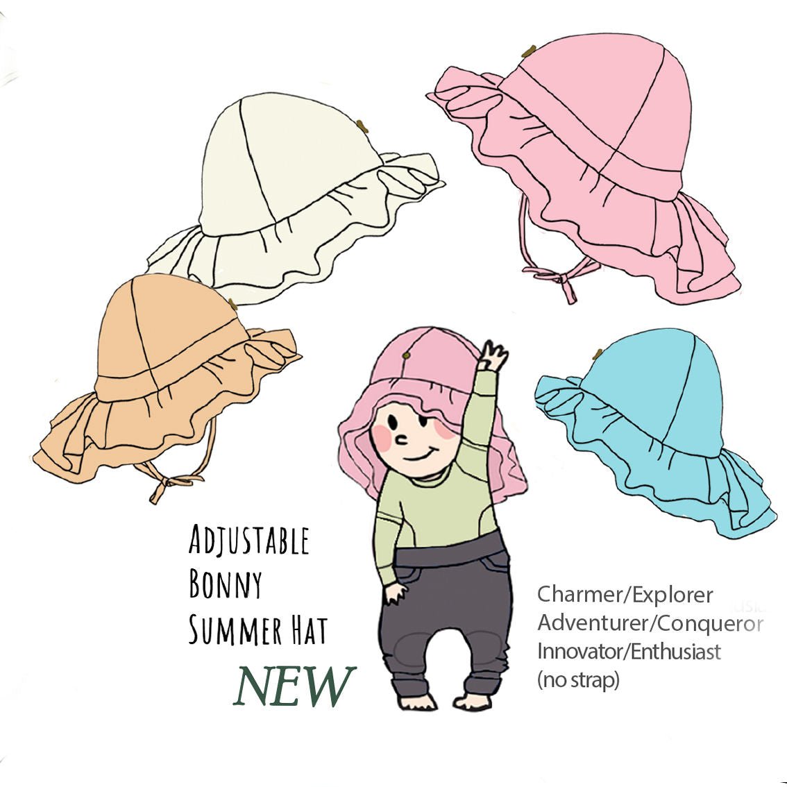 ManyMonths Summer Hat Eco Hanf Bonny - Golden Straw ManyMonths