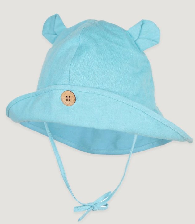 ManyMonths Summer Hat Eco Hanf mit Ohren - Angel Turquoise ManyMonths