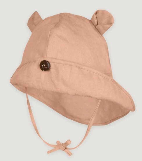 ManyMonths Summer Hat Eco Hanf mit Ohren - Apricot Cheese ManyMonths