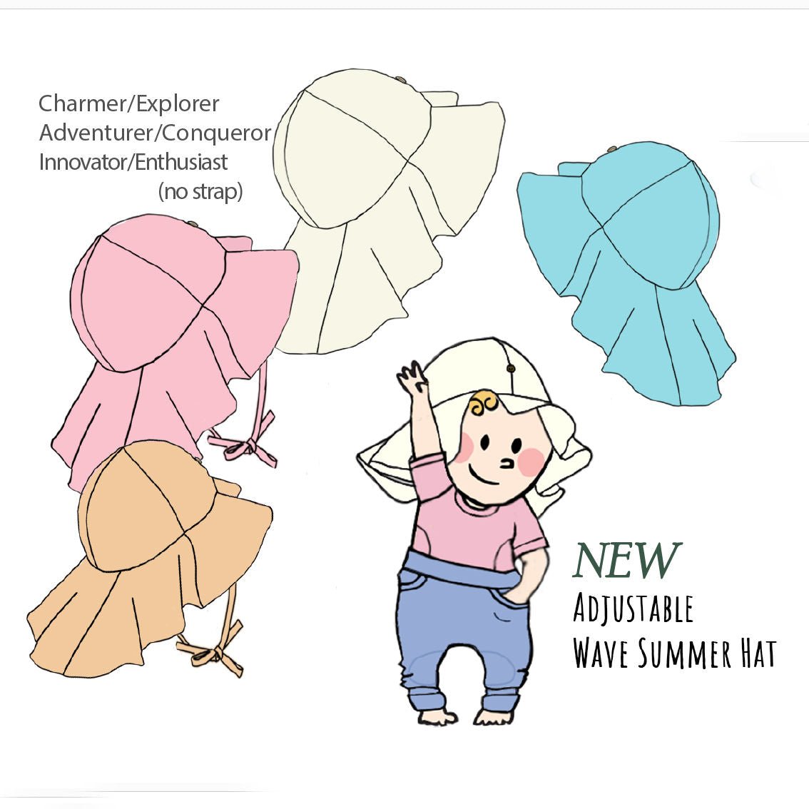 ManyMonths Summer Hat Eco Hanf Wave - Natural ManyMonths