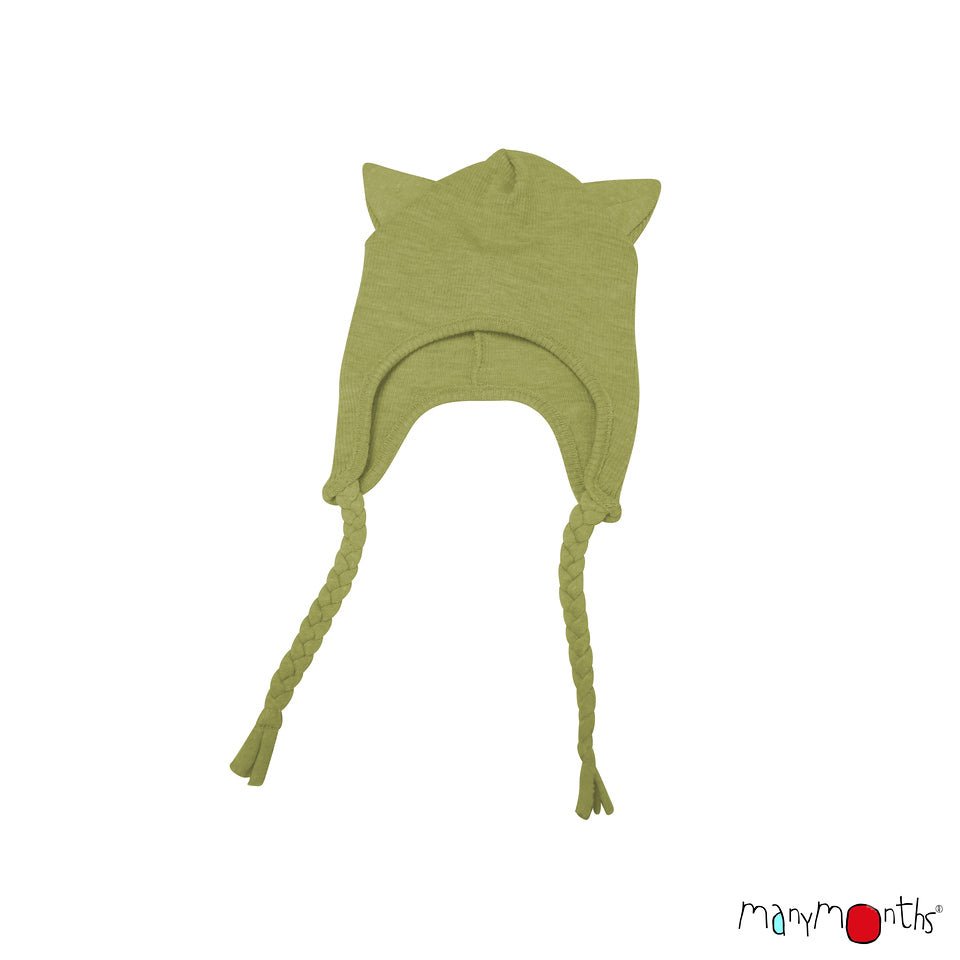 Manymonths Woll Beanie Kitty (mit Ohren) - Pea Purée - Familienbande