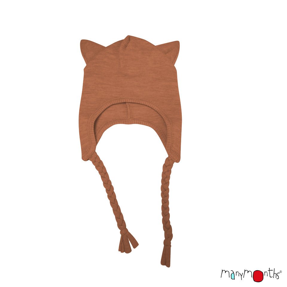 Manymonths Woll Beanie Kitty (mit Ohren) - Potter's Clay ManyMonths