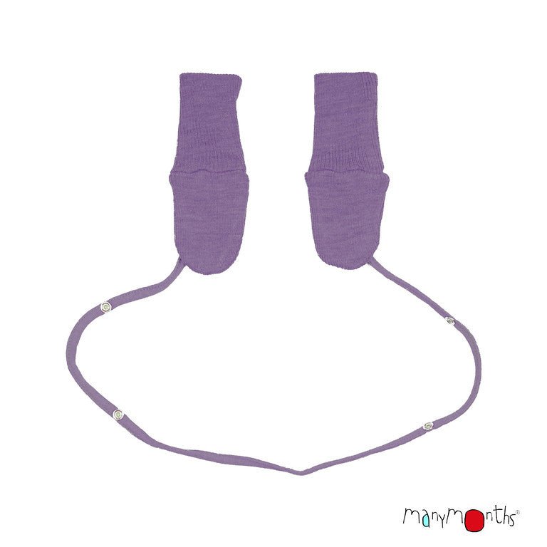 Manymonths Woll-Handschuhe, Long Cuff Mittens - Dusty Grape ManyMonths