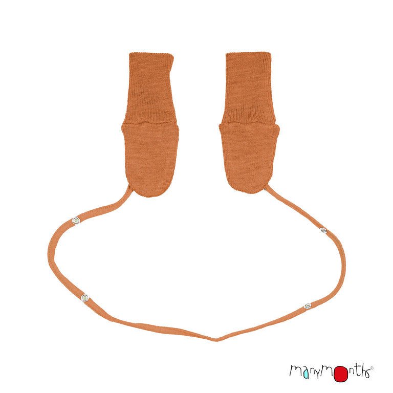 Manymonths Woll-Handschuhe, Long Cuff Mittens - Potter's Clay ManyMonths