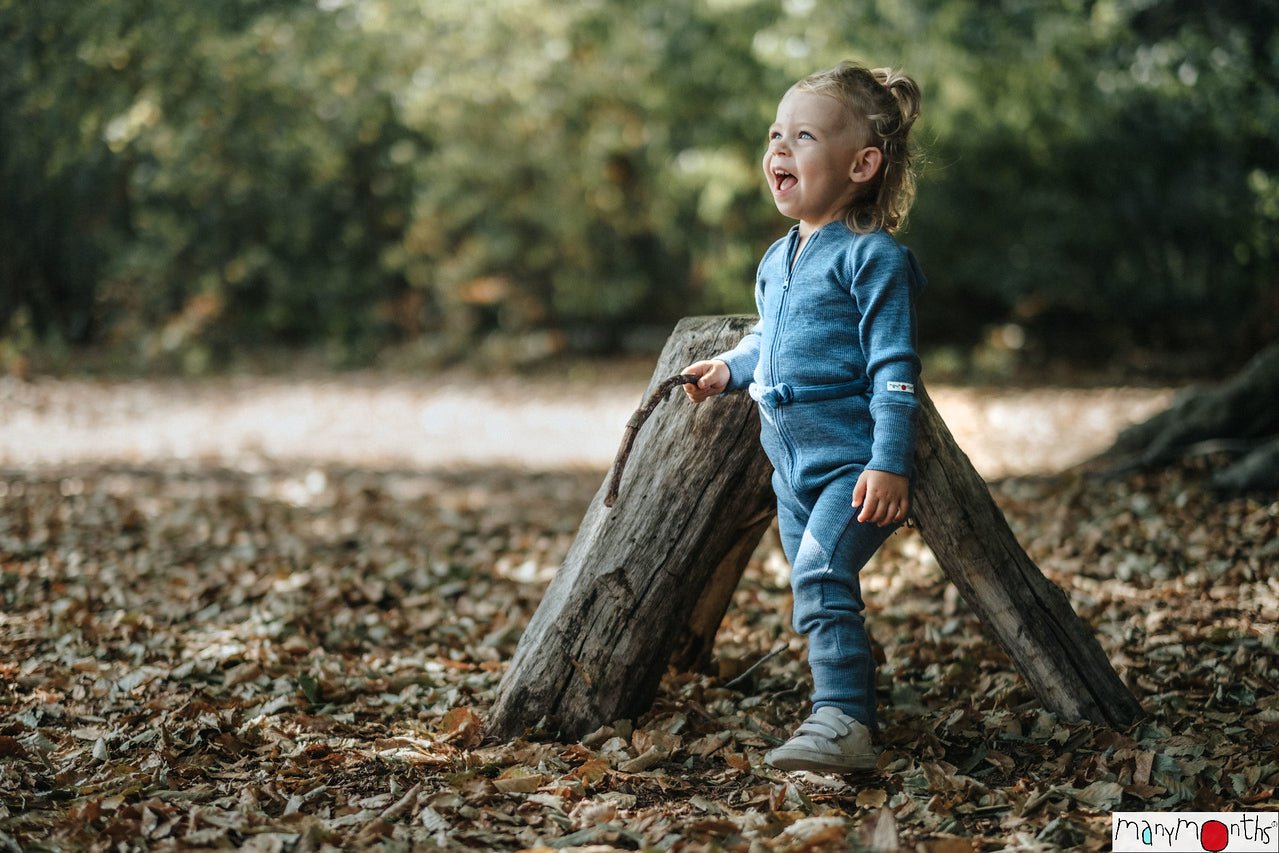 ManyMonths Woll-Overall - Blue Mist ManyMonths