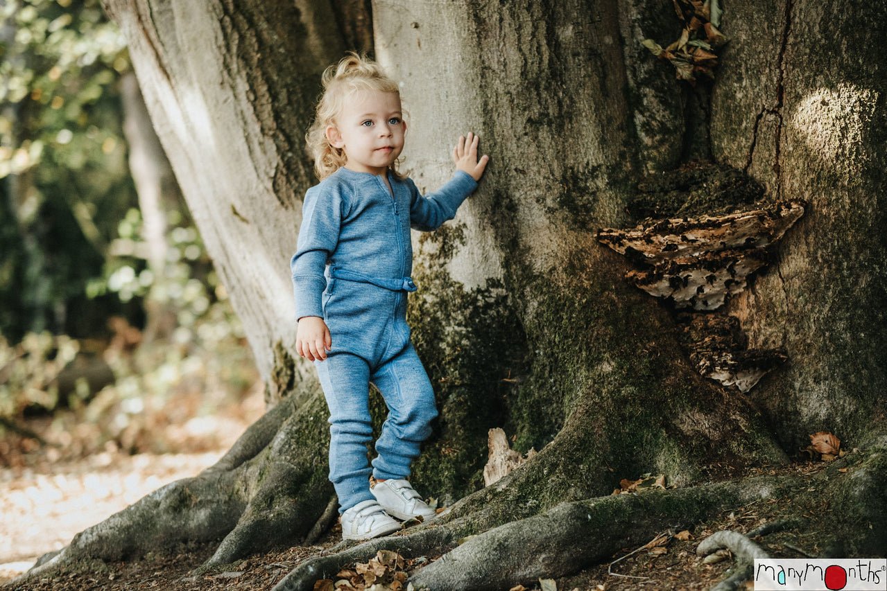 ManyMonths Woll-Overall - Blue Mist ManyMonths
