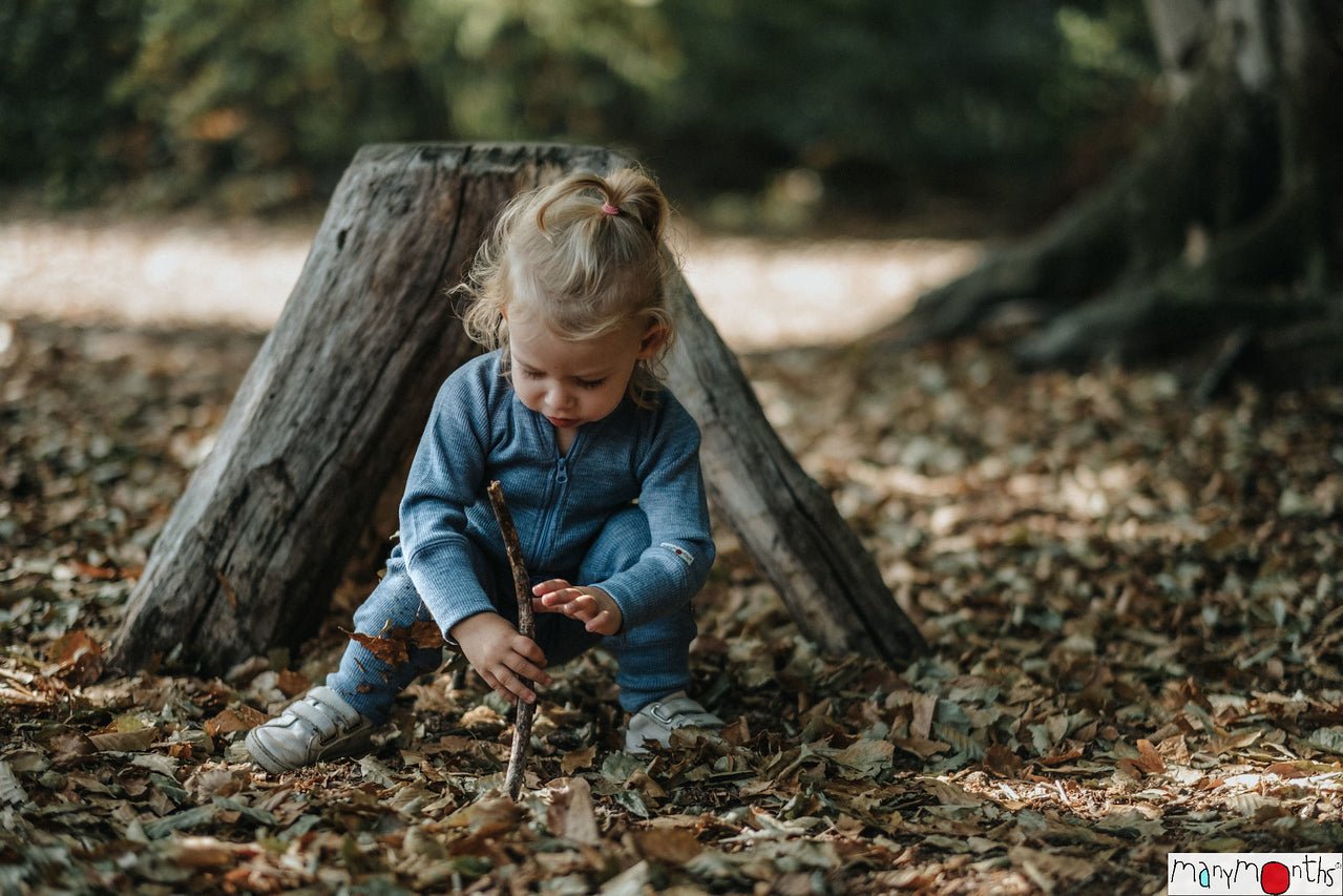 ManyMonths Woll-Overall - Blue Mist ManyMonths