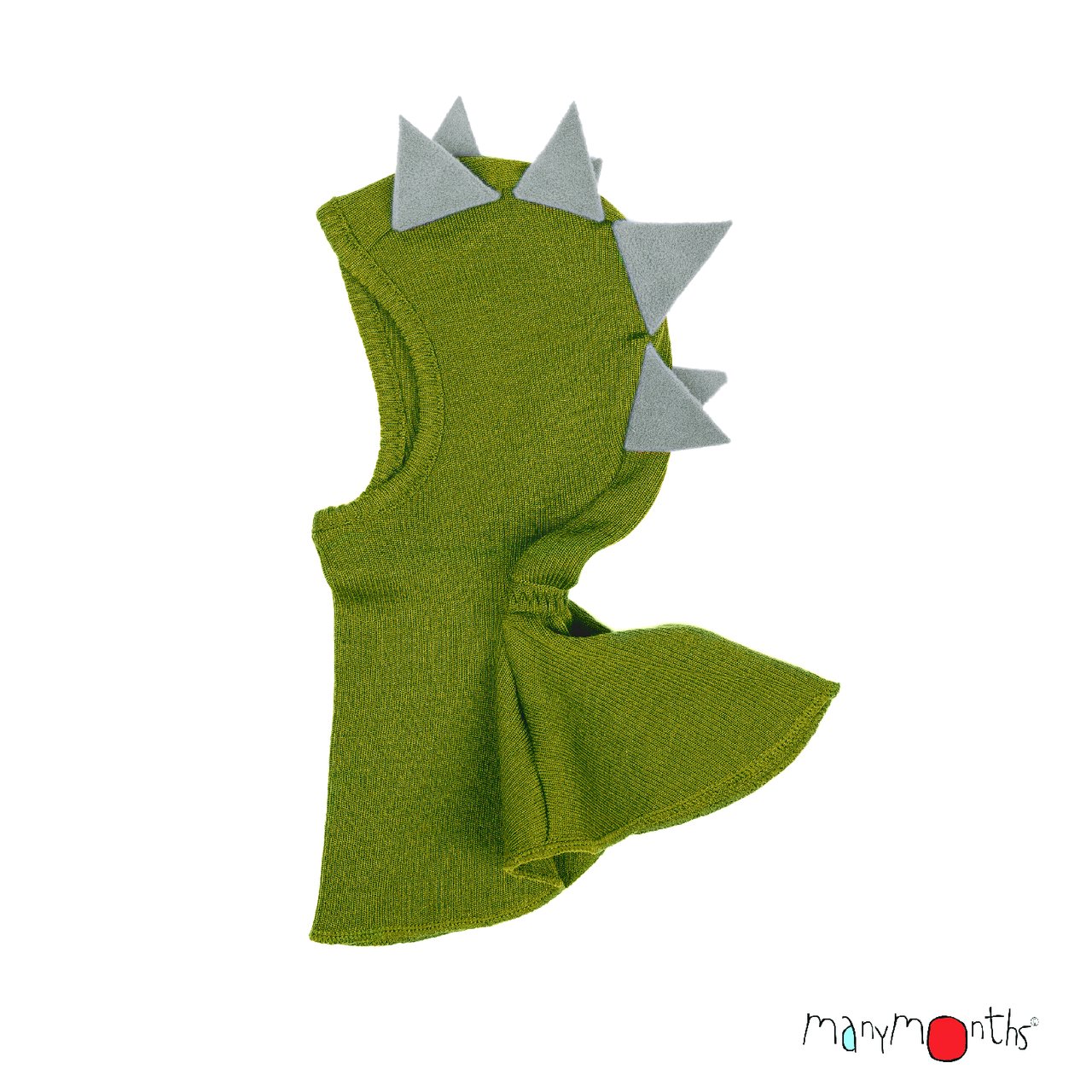 ManyMonths Woolies Elephant Hood Dino - Wintermütze - moss green ManyMonths