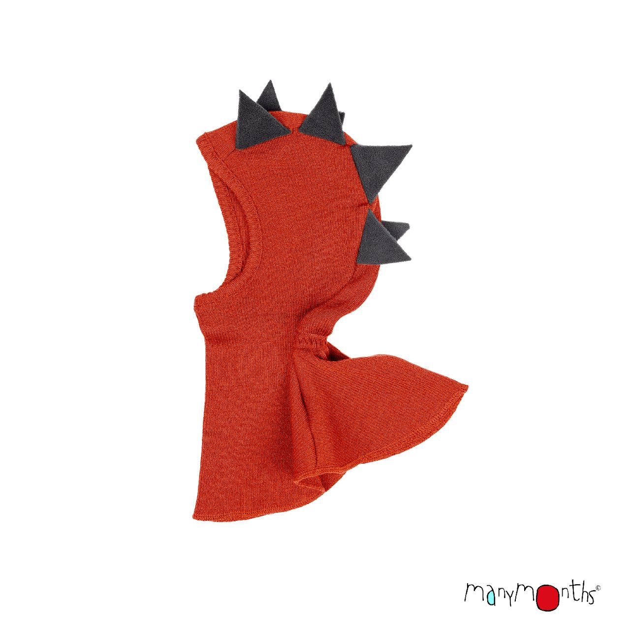 ManyMonths Woolies Elephant Hood Dino - Wintermütze - Rooibos Red - Familienbande