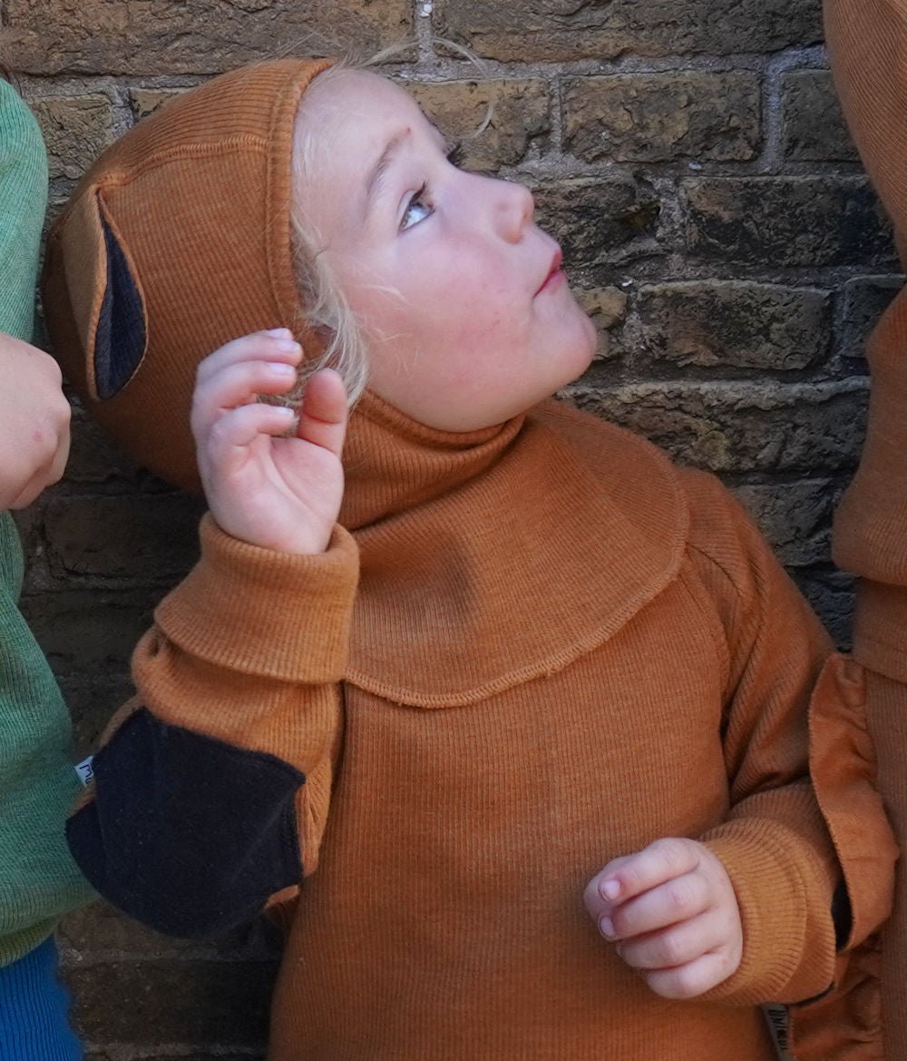 ManyMonths Woolies Elephant Hood Puppy Ears - Wintermütze - Jade Green ManyMonths