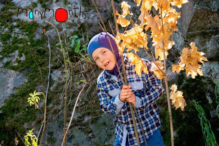 ManyMonths Woolies Elephant Hood - Wintermütze - Peach Bud - Familienbande