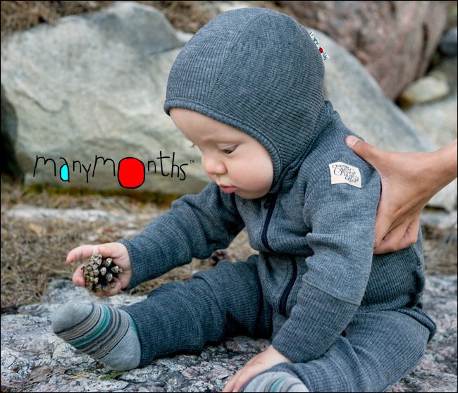 ManyMonths Woolies Elephant Hood - Wintermütze - Potter's Clay ManyMonths