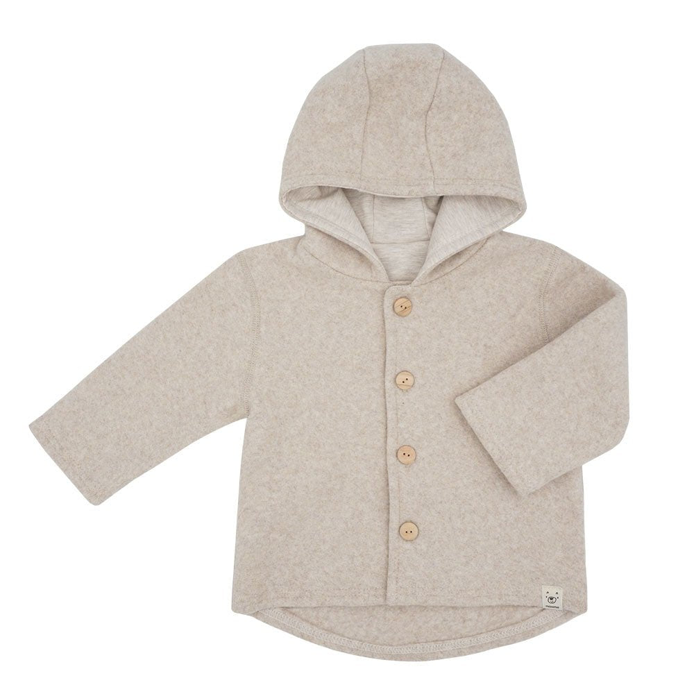 Maximo Baby-Jacke Baumwollfleece - hellbraunmelliert maximo