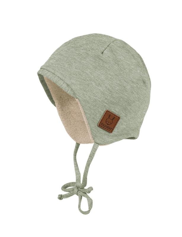 Maximo Baby-Müzte aus Ringeljersey - kaper/hellbraun maximo