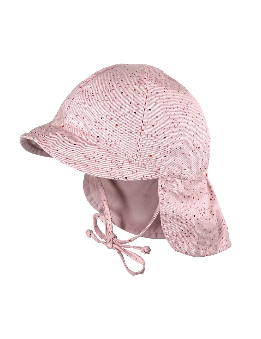 Maximo Baby Schildmütze mit Nackenschutz kurz - zartrosa Punkte maximo