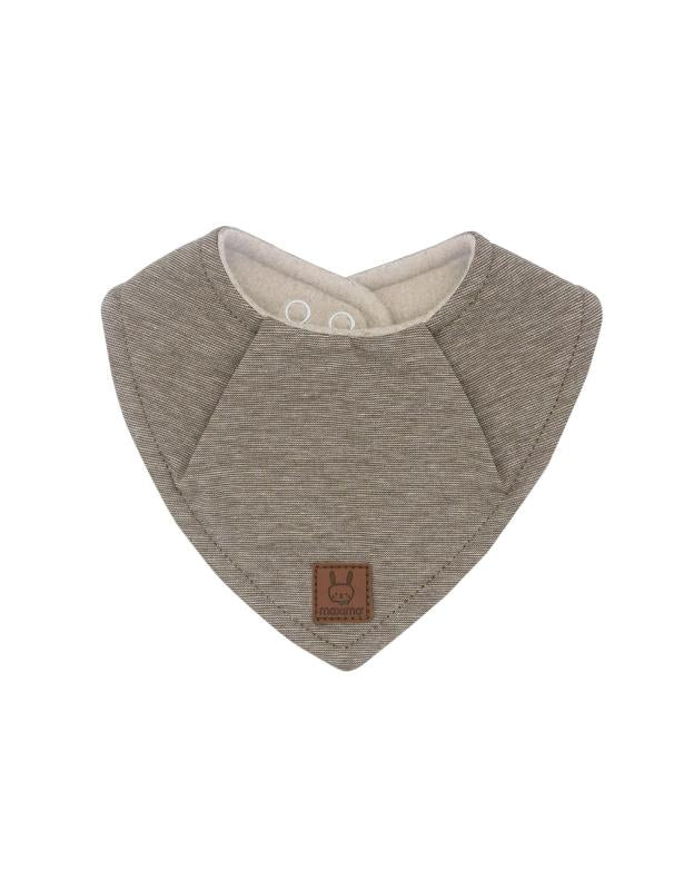 Maximo Baby-Tuch Ringeljersey mit Baumwollfleecefutter - kastanie/hellbraun maximo