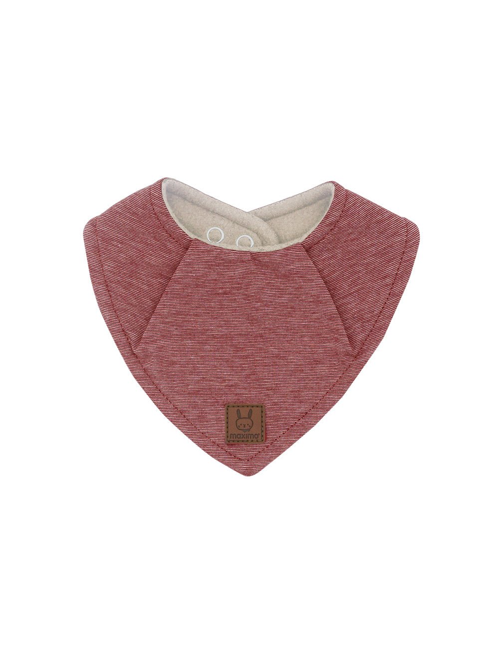 Maximo Baby-Tuch Ringeljersey mit Baumwollfleecefutter - rosso/hellbraun maximo