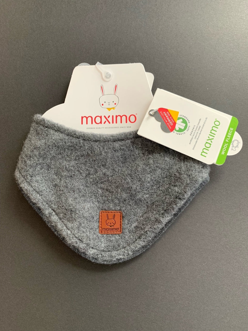 Maximo Baby-Tuch Wollfleece - grau maximo