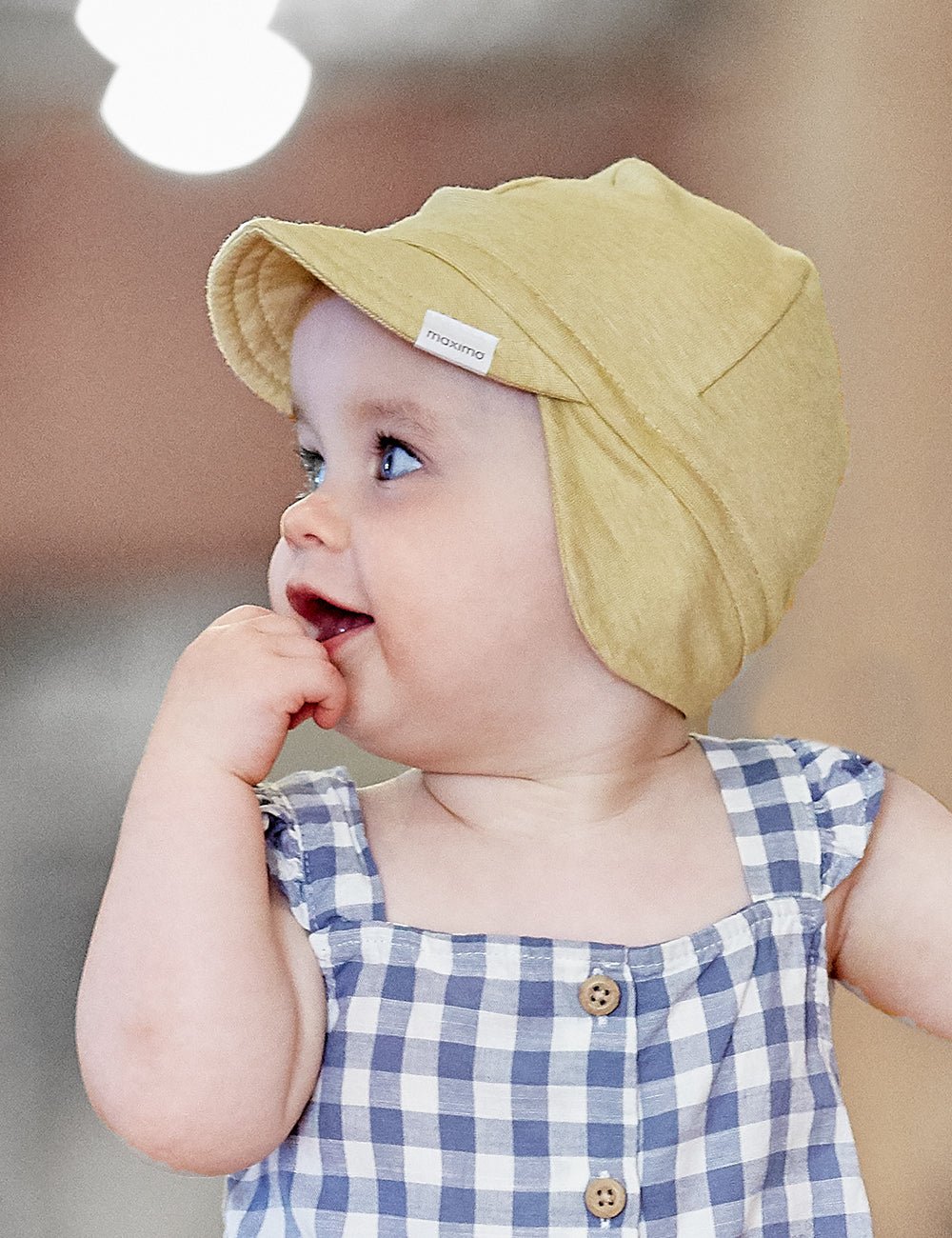 Maximo Mini Schildmütze Jersey - sommercurry-weiss - Familienbande