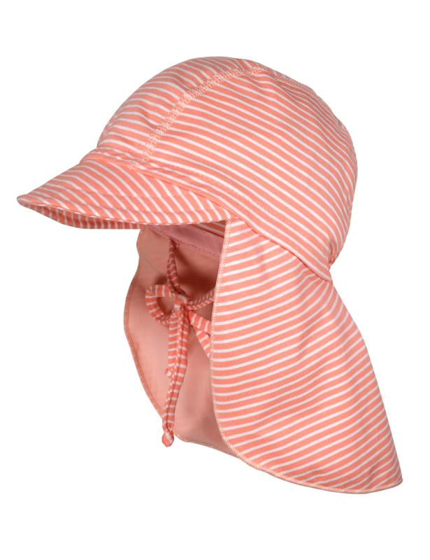 Maximo Mini Schildmütze mit Band - candy peach-weiss maximo