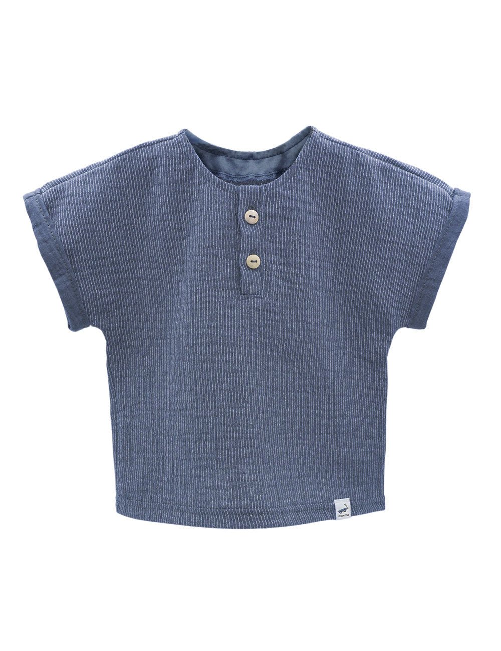 Maximo Musselin Hemd - Altindigo-weiss-streifen Familienbande