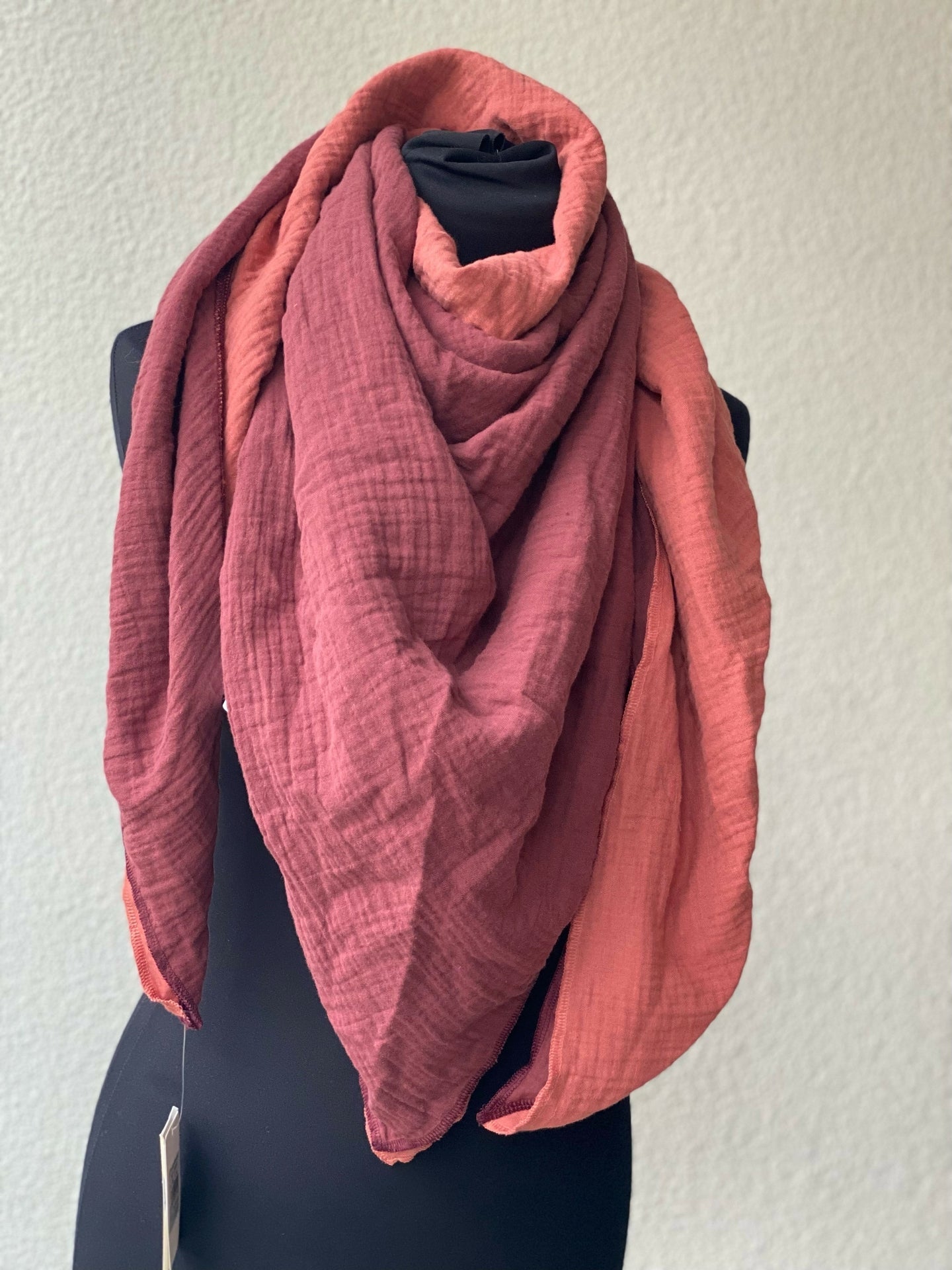 Maximo Musselin Mamahalstuch - rosewood/rust Familienbande