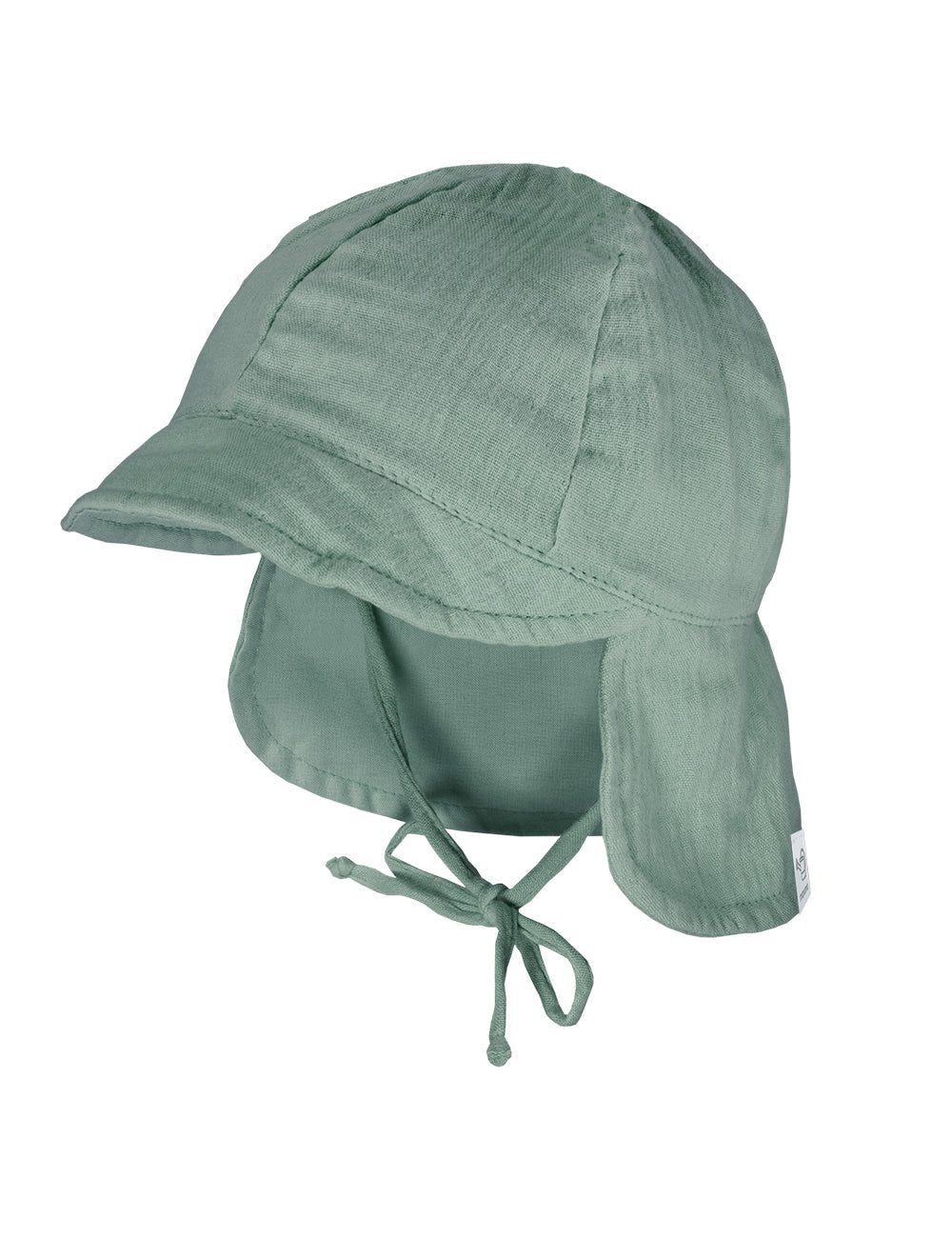 Maximo Musselinmütze mit kurzem Nackenschutz - meeresgrün maximo