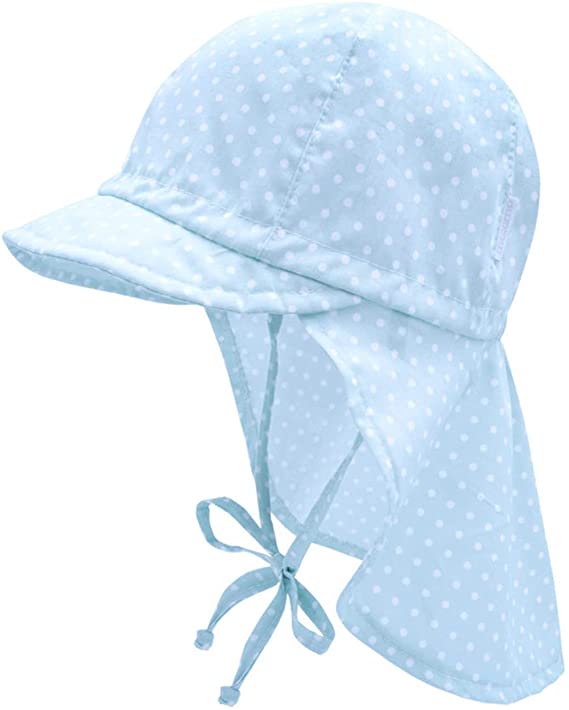 Maximo Schildmütze mit Nackenschutz - blau Punkte maximo