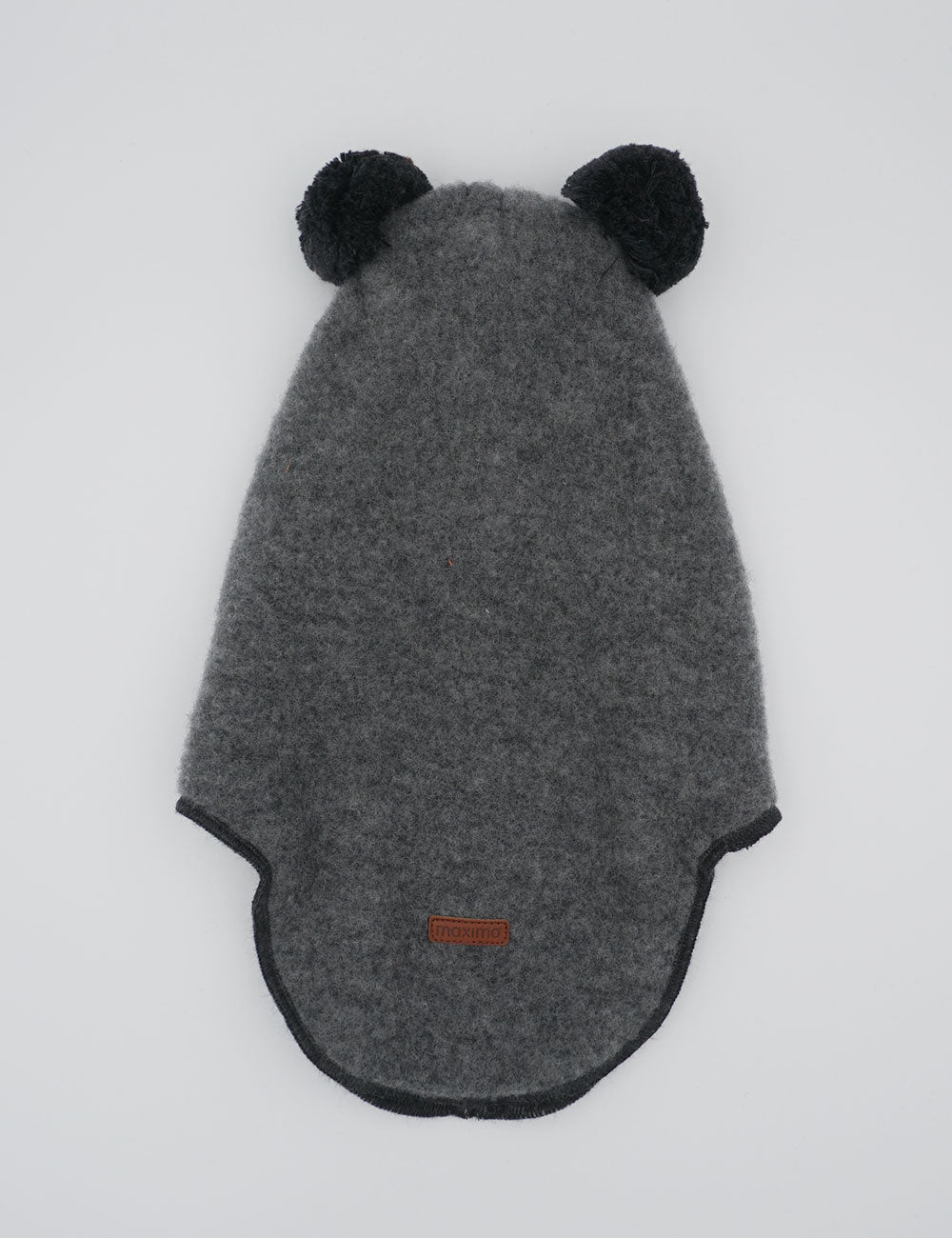 Maximo Schlupfmütze mit Pompons Wollflece - mittelgrau maximo