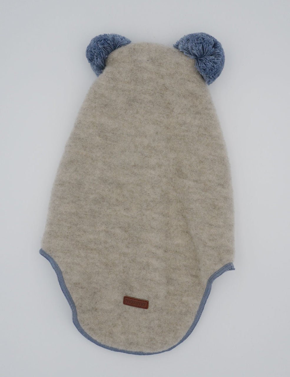 Maximo Schlupfmütze mit Pompons Wollfleece - Waldtiere blau maximo