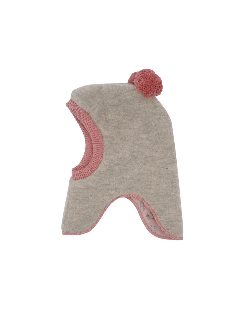 Maximo Schlupfmütze mit Pompons Wollfleece - Waldtiere rosa maximo