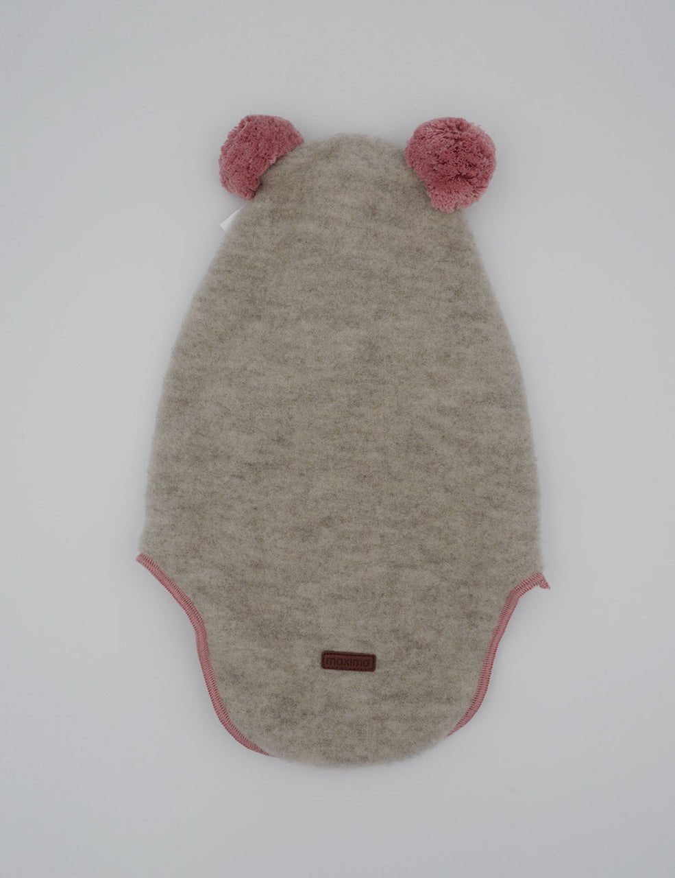 Maximo Schlupfmütze mit Pompons Wollfleece - Waldtiere rosa maximo