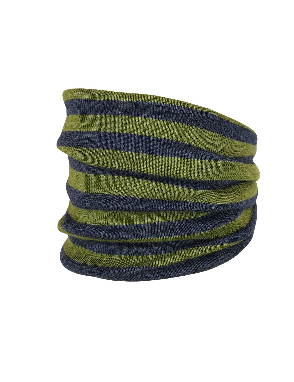 Maximo Wende-Loopschal - grün/grau geringelt / T-Rex maximo