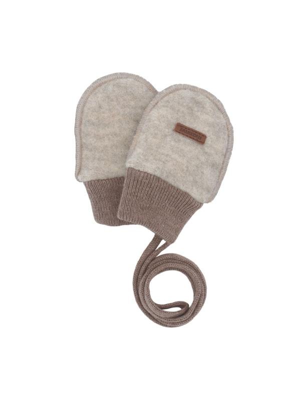 Maximo Wollfleece-Baby-Fausthandschuhe - düne maximo