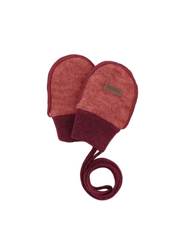 Maximo Wollfleece-Baby-Fausthandschuhe - wildrose-rosso maximo