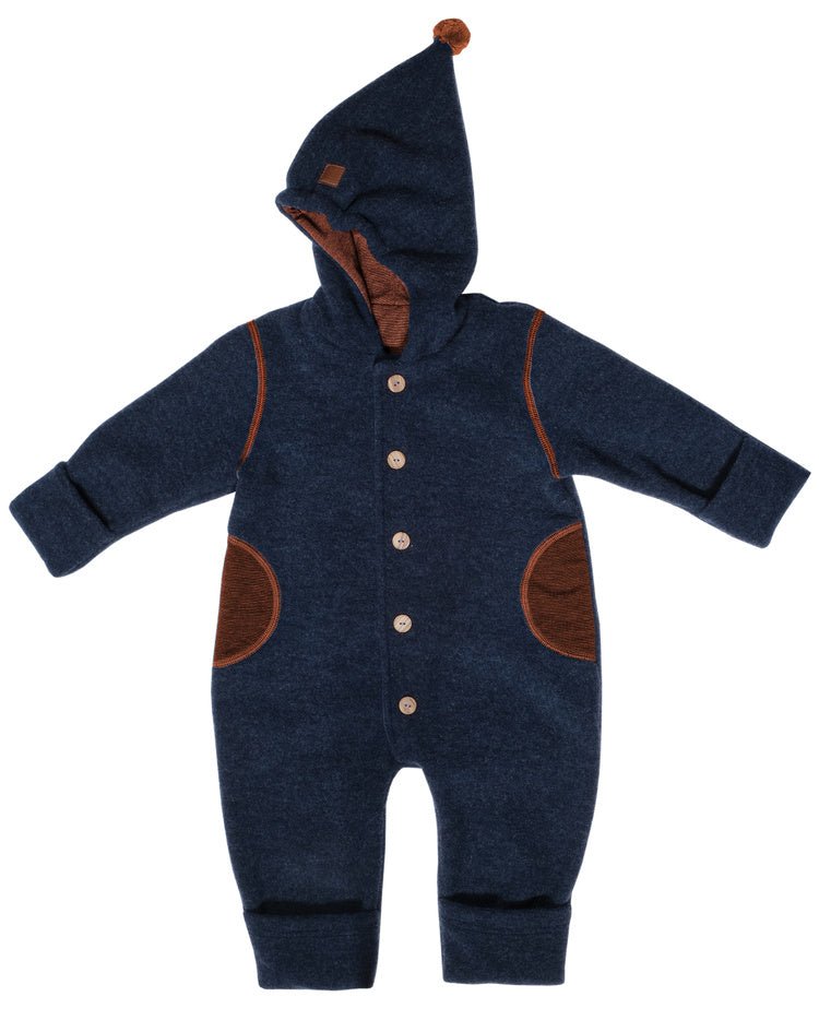 Maximo Wollfleece-Overall / navy-bombay brown - Familienbande