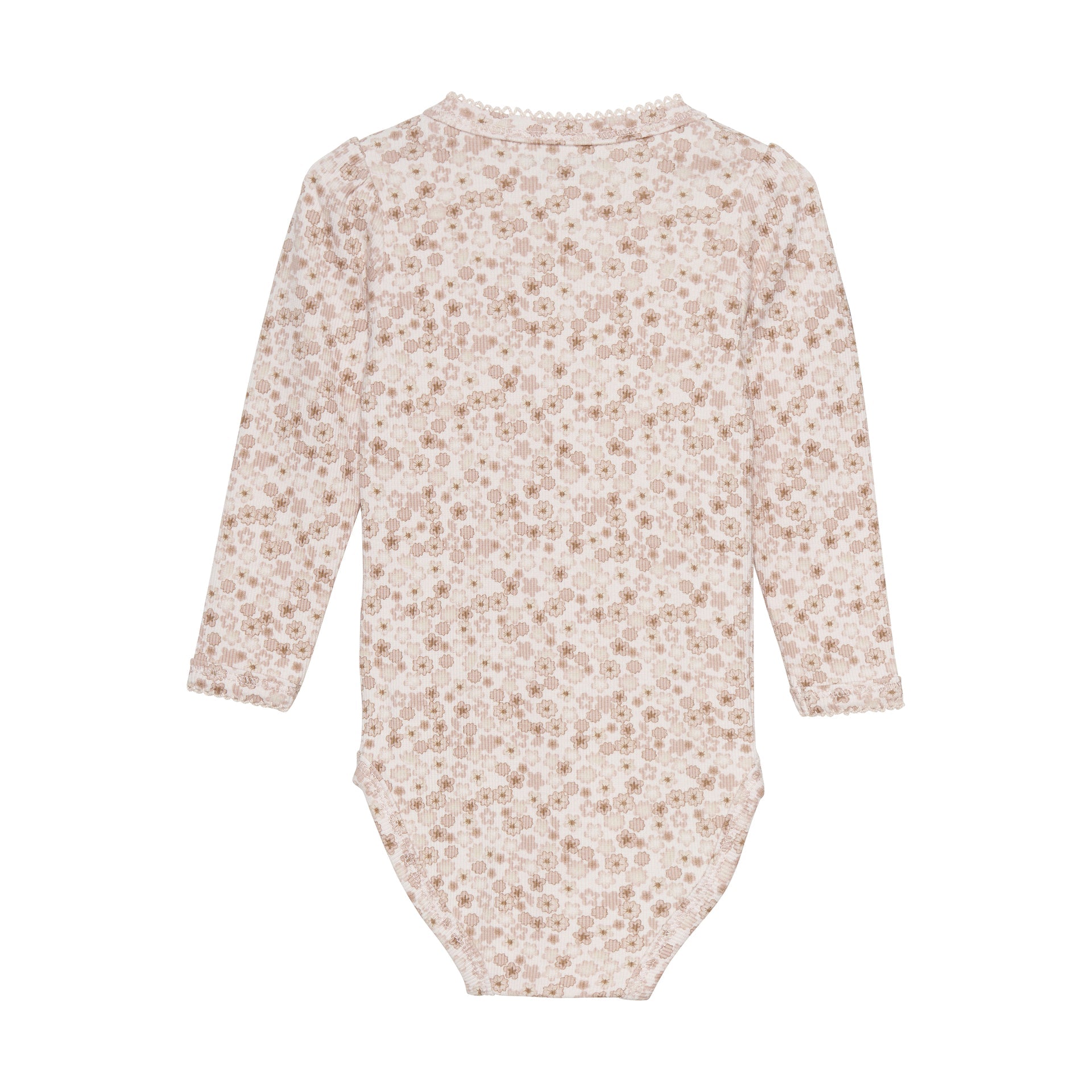 Minymo Bambus Rip-Body langarm - Soft Pink Minymo