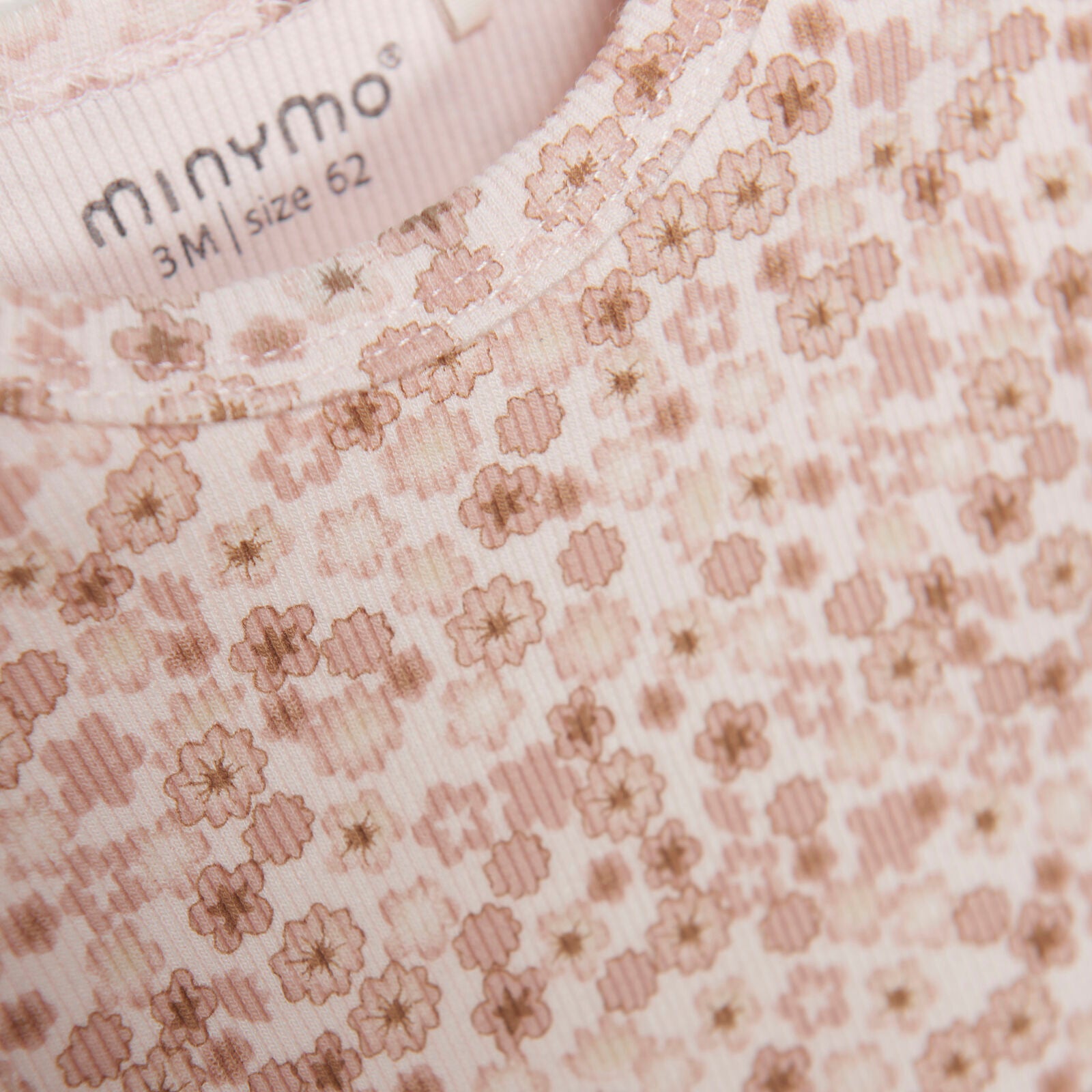 Minymo Bambus Rip-Shirt langarm - Soft Pink Minymo
