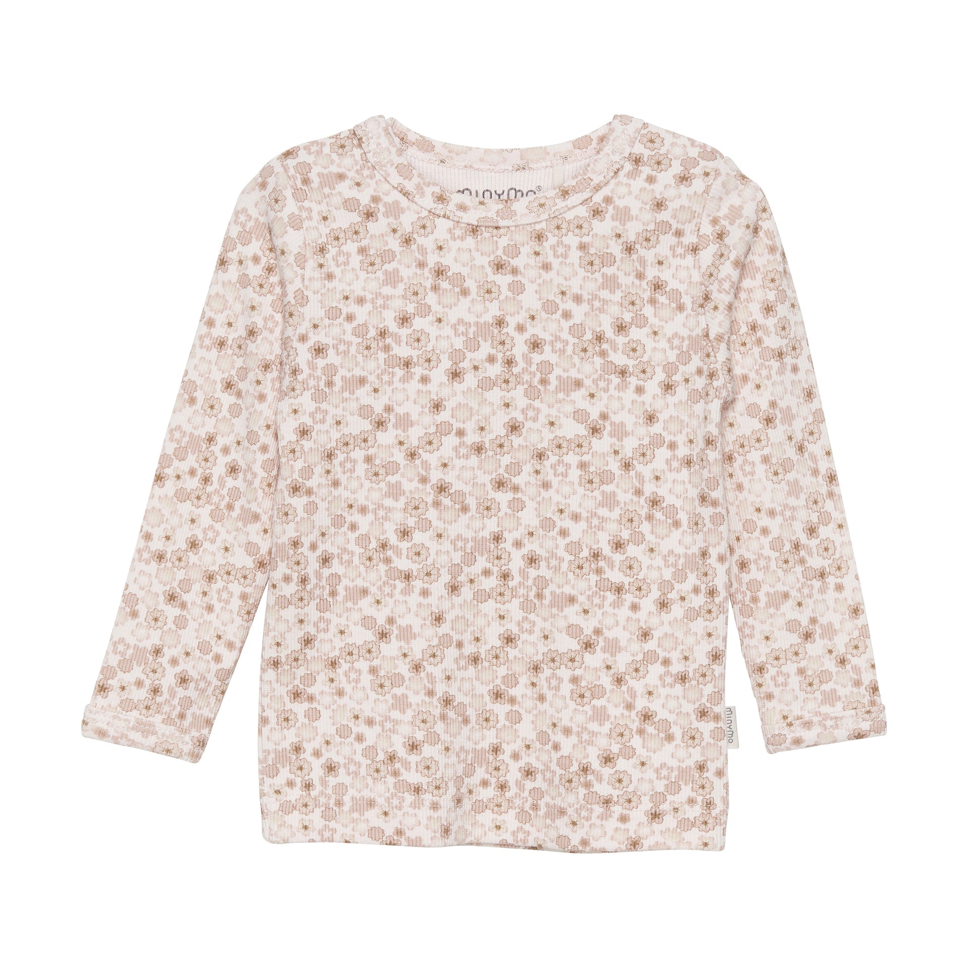 Minymo Bambus Rip-Shirt langarm - Soft Pink Minymo