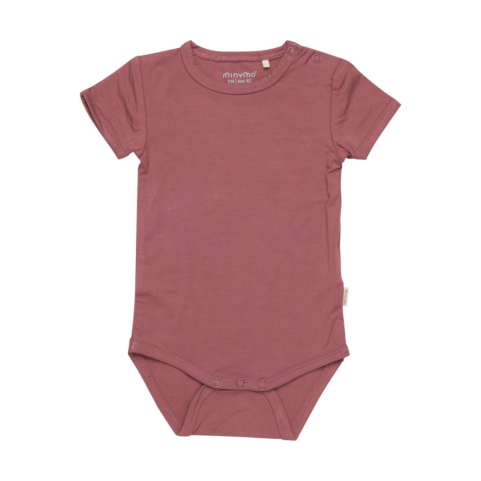 Minymo Bambusbody kurzarm - Rose Brown Minymo