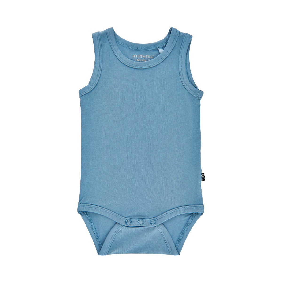 Minymo Bambusbody ohne Ärmel - blau Minymo