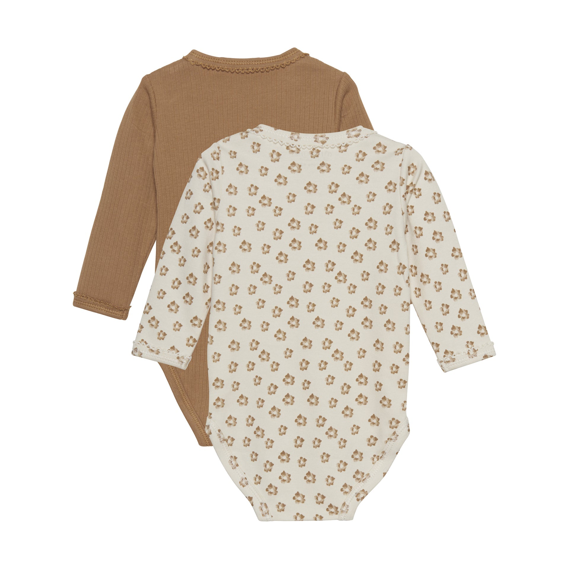Minymo Bodys Baumwoll-Set - Tobacco Brown Minymo