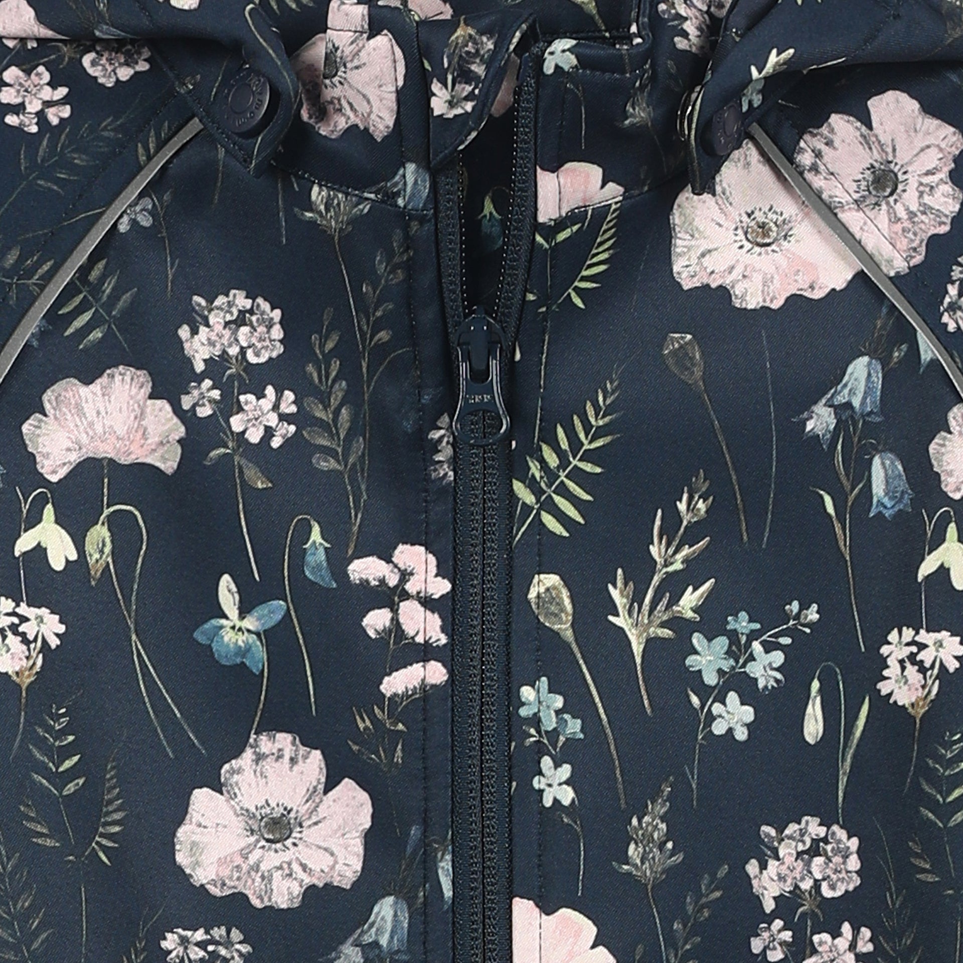 Minymo Softshellanzug / Soft Shell Overall - Blumen blau Minymo