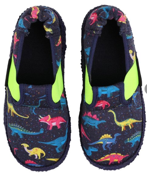 Nanga Hausschuhe Biobaumwolle - kleine Saurier Nanga